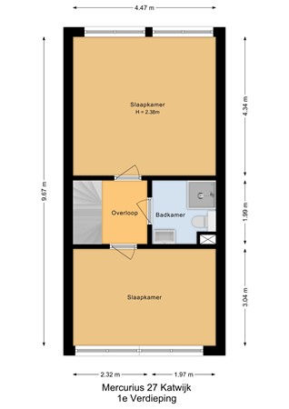 Floorplan - Mercurius 27, 2221 PH Katwijk